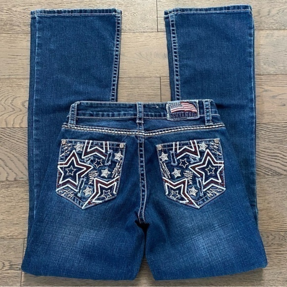 Shyanne Patriotic Star Pocket Bootcut Jeans